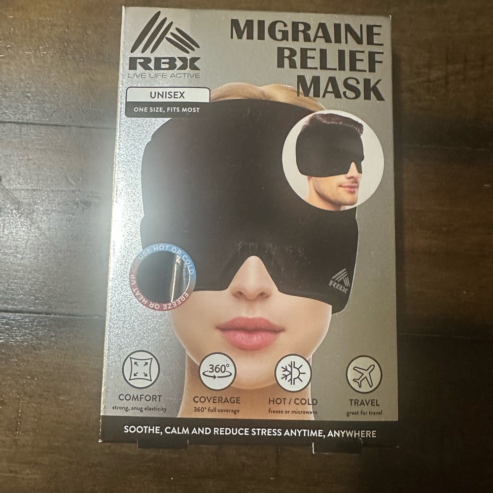 RBX Unisex Black Migraine Relief Mask